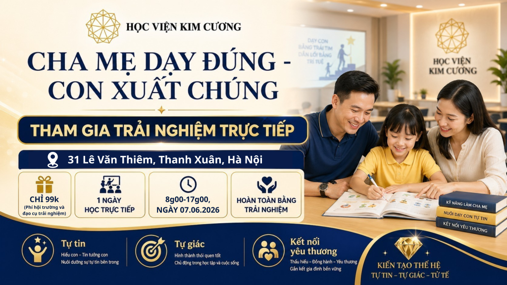 Cha Mẹ Dạy Đúng – Con Xuất Chúng: Khi Ba Mẹ Thay Đổi Cách Đồng Hành, Con Sẽ Thay Đổi Cách Lớn Lên