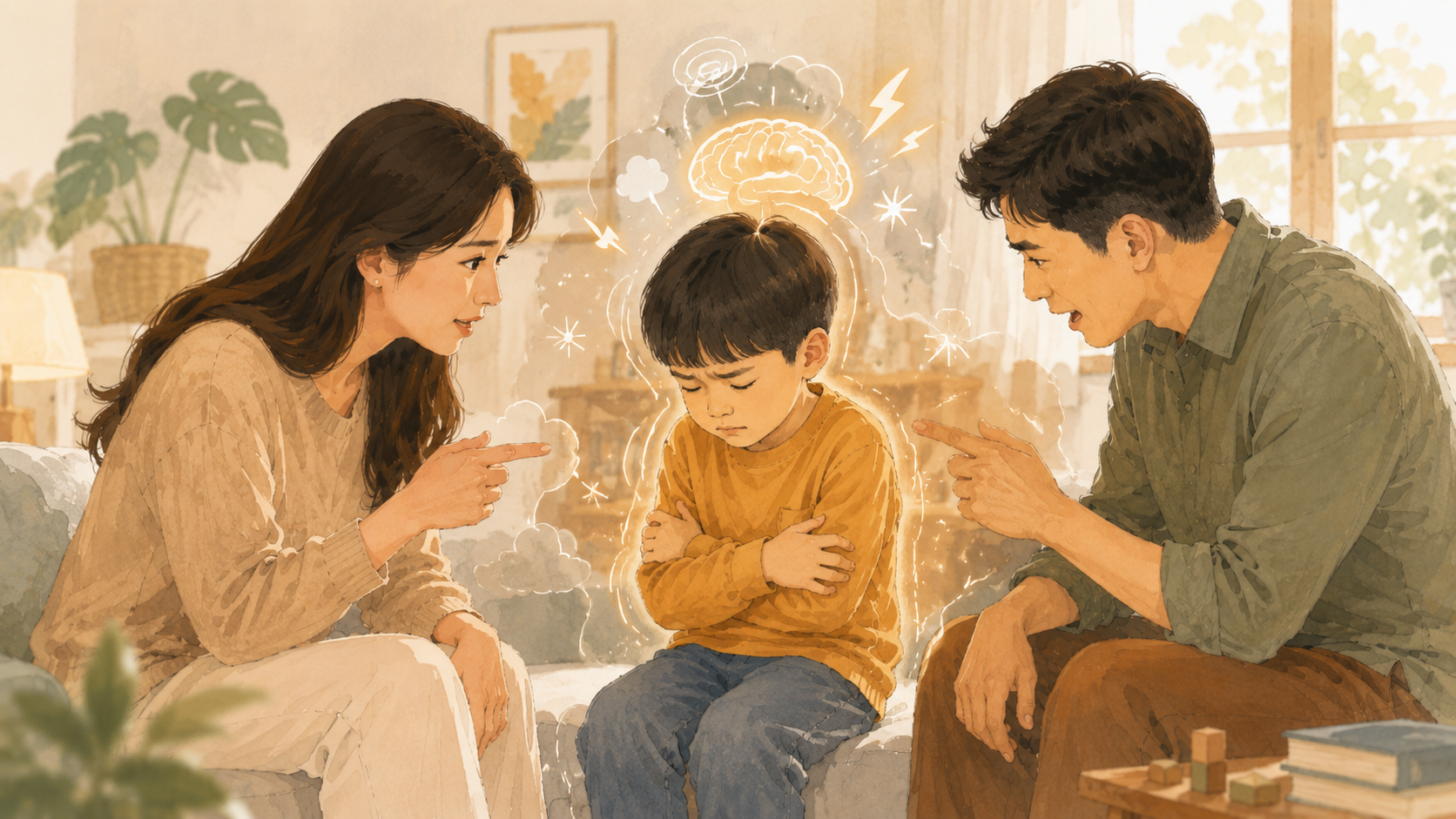 Não bộ trẻ căng thẳng khi bị quát mắng quá mức và khó tiếp nhận bài học
