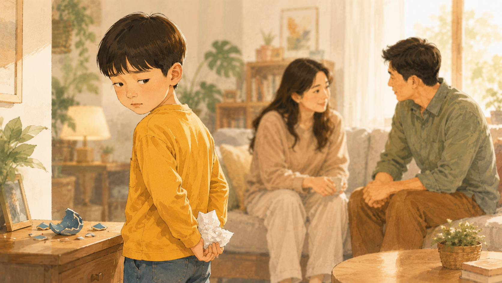Trẻ im lặng sau khi bị mắng có thể là dấu hiệu sợ hãi chứ không phải đã hiểu