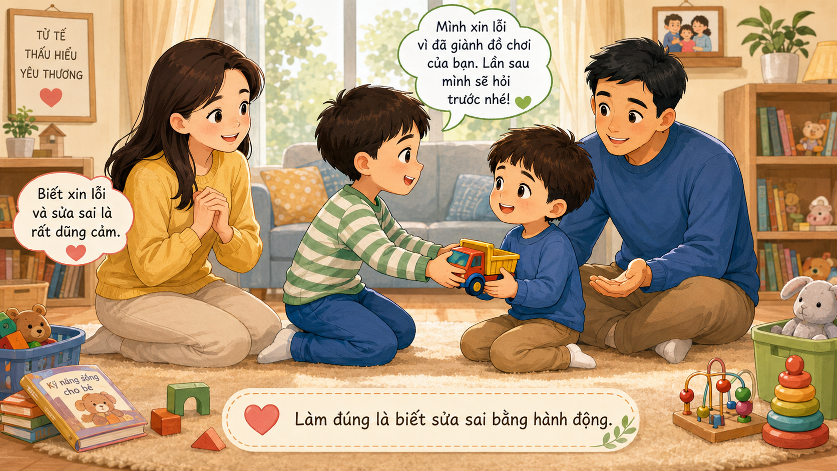 Bước 3 làm đúng giúp con thay đổi hành vi